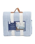 Brooks Brothers Quilt & Shams Cotton Slub Contrast Stitch 3 Pc Set Blue King. Fixed Price $94.99.
