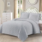 Fluffy Velvet Luxurious Super Soft Warm Cozy Embroidered Mini Dot Bedspread Set. Fixed Price $99.99.