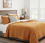 Threshold Lofty Velvet Quilt Dark Gold Full/queen Nwot. Fixed Price $59.99.