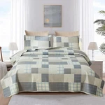 Ycosy Quilt Set Queen Size Bedspread Coverlet Plaid Patchwork Bedding Modern .... Fixed Price $49.26.