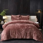 Comforter Set Queen 5PCS Crushed Velvet Ultra Blush Ivellow Softpink. Fixed Price $124.99.
