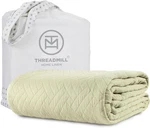 Cozy Sage Green King Cotton Blanket Soft All-season Criss Cross Coverlet. Fixed Price $116.99.