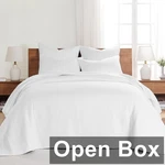 Levtex Home Cross Stitch Reversible Queen Bedspread Set, Bright White. Fixed Price $128.05.