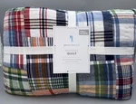 Pottery Barn Madras Multi-color Plaid Full/queen Quilt- New. Fixed Price $175.00.