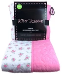 Betsey Johnson 2 Piece Reversible Twin Quilt Set Sham Flower Dreams Pinks/greens. Fixed Price $59.87.