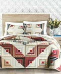 Charter Club Log Cabin Artisan Cotton Quilt Set, Full/queen. Fixed Price $310.99.