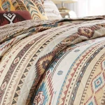 Southwestern Phoenix 3P King Quilt Set : Brown Turquoise Native Tribal. Fixed Price $109.45.
