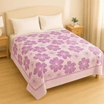 Extremely Soft & Warm Queen Size Plush Blanket, Pretty Pink Flowers. Fixed Price $49.99.