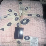 John Robshaw Queen Coverlet + 2 Standard Shams Vivada Blush Cotton Slub New. Fixed Price $399.99.