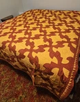 Drunkards Path Hand Stitched Quilt. Fixed Price $242.00.