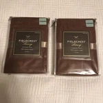 Set (2) Fieldcrest Luxury STANDARD20"X26", Pillow Shams 100% Supima Cotton: New. Fixed Price $27.90.