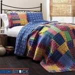 Reversible Patchwork Quilt Set 100 Cotton 3 Piece Bedding Comfort Home Decor New. Fixed Price $86.26.