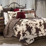 Paseo Road Elsa Print Bedding 3 Piece King Size Quilt Set, Brown Cowhide .... Fixed Price $255.76.