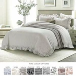 Meadow Park Stone Washed French Linen Duvet Cover Set Full/queen Natural 2 Shams. Fixed Price $99.00.