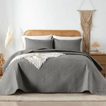 Davulos Twin Quilt Set Dark Grey Lightweight Reversible Bedspread All Seasons Mi. Fixed Price $49.07.
