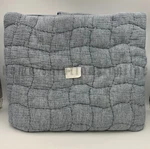 Pottery Barn Cloud Handcrafted Cotton Linen Quilt Steel Blue King Cal #U2016. Fixed Price $279.99.