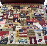 Pottery Barn 2000 Patchwork Christmas Quilt 87 X Shams Vintage Collectible. Fixed Price $199.00.