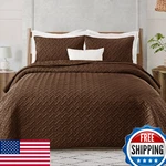Exclusivo Mezcla Soft Set King Size, 3 Pieces Lightweight Brown Bed. Fixed Price $70.02.