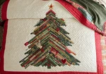 Pottery Barn Winter Dreams King Quilt & 2 Euro Shams, Christmas Tree Patchwork. Fixed Price $329.13.