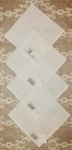 Bloomingdales At Home Semi-sheer White Flower Embroidered Napkins 20"X20" Lot X4. Fixed Price $12.99.