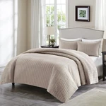 Comfort Spaces Kienna Antimicrobial 3PC Quilt Mini Set, Full/queen, Taupe New L2. Fixed Price $29.99.