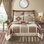 Primitive Queen Quilt Tan Cider Mill Chambray Cotton Bedroom Decor Vhc Brands. Fixed Price $208.95.