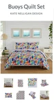 Makers Collective Featuring Kate Nelligan Design - Print Buoys King Quilt Set. Fixed Price $67.50.