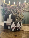 Set- King Plus Textured Waffle Coverlet And Shams Dark Fig Casaluna New. Fixed Price $155.00.