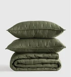 Nwt Quince Organic Bamboo Dream Quilt Set Olive Msrp $ 184 Full Queen. Fixed Price $114.99.