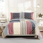 Americana Quilt With 1 Sham, Rustic 2-PIECE Reversible All Seasons Set,.... Fixed Price $103.07.