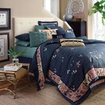 Dransfield & Ross House Indochine Teal Blue 3P Queen Duvet Set New Rare. Fixed Price $179.99.