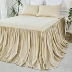 Brandream Queen Size Bedspread Set 100% Cotton Beige Floral Vine Bedding. Fixed Price $167.34.