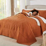 Enjohos Burnt Orange 138X122 Extra Wide Oversized King Quilts - California. Fixed Price $124.30.