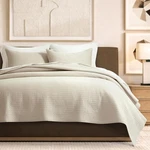 Evergracehome King Quilt Set 110"X92" Cotton Sateen Pick-stitch 3PC Coverlet. Fixed Price $109.99.