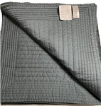 West Elm Silky Tencel Pick Stitch Quilt - Queen, Stormy Blue. Fixed Price $100.00.