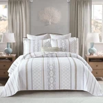Perhom 100% Cotton Quilt Queen Size - 3 Pieces Boho Striped Lightweight Soft .... Fixed Price $137.69.