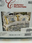 Vtg Quilted Patchwork Pillow Sham Cotton Pdk Country Collection Porcelain Vase. Fixed Price $9.99.