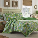 Tommy B4AHAMA Aregada Dock Tropical Foliage Soft Textured Quilt Sz Twin. Fixed Price $84.99.
