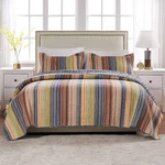 Greenland Home Katy 100% Cotton Reversible Stripe Quilt Set, 3-PIECE King/cal. Fixed Price $130.88.