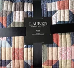 Ralph Lauren Walford Reversible Quilt Twin 70"X 90" Navy/ Multi $180. Fixed Price $140.00.