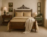 Ethan Allen Ashfield Silk Coverlet Set Queen Gold/green Quilted 3PC $899. Fixed Price $350.00.