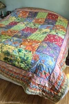 Vintage The Company Store Queen Multi Color Floral Patchwork Quilt 94" X 88". Fixed Price $157.50.