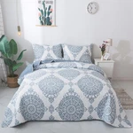 Travan 3-PIECE Set Quilted Bedspread Lightweight Coverlet Floral Pr.... Fixed Price $71.00.