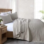 New West Elm Beige Stone Print Ultra Soft Queen King Bedding Bedspread Sham Set. Fixed Price $171.00.