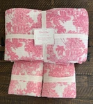 Pottery Barn Lilly Pulitzer Anniversary Toile Palm Beach Quilt K/cal W 2 Euros. Fixed Price $299.00.