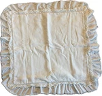 1 Piu Belle Euro Sham Lace Matelasse Zipper Heavy White Ruffled Pillowcase. Fixed Price $25.00.