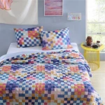Urban Shop 3-PIECE Textured Multi-check Comforter Set, Full/queen. Fixed Price $35.87.