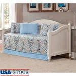 Elegant Floral Quilted Daybed Cover Set 5PC W/ Skirt & Pillow Shams New. Fixed Price $45.58.