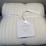 Loden Taupe Quilted Throw - Levtex Home Solid Machine Washable Modern Farmhouse. Fixed Price $25.64.