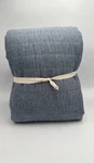 West Elm European Flax Linen Cotton Pick Stitch Quilt King/cal. Marina Blue. Fixed Price $139.55.